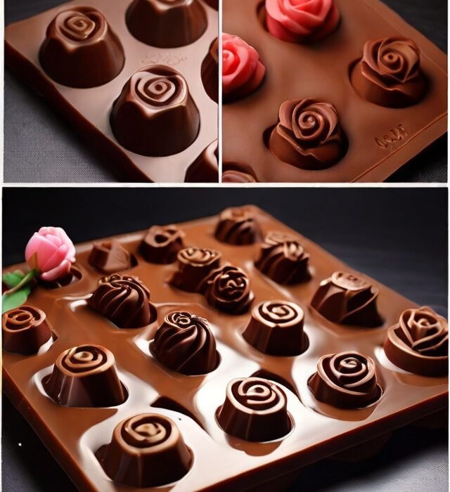 MoldBerry Chocolate Mould Silicone Flower Star Heart Rose